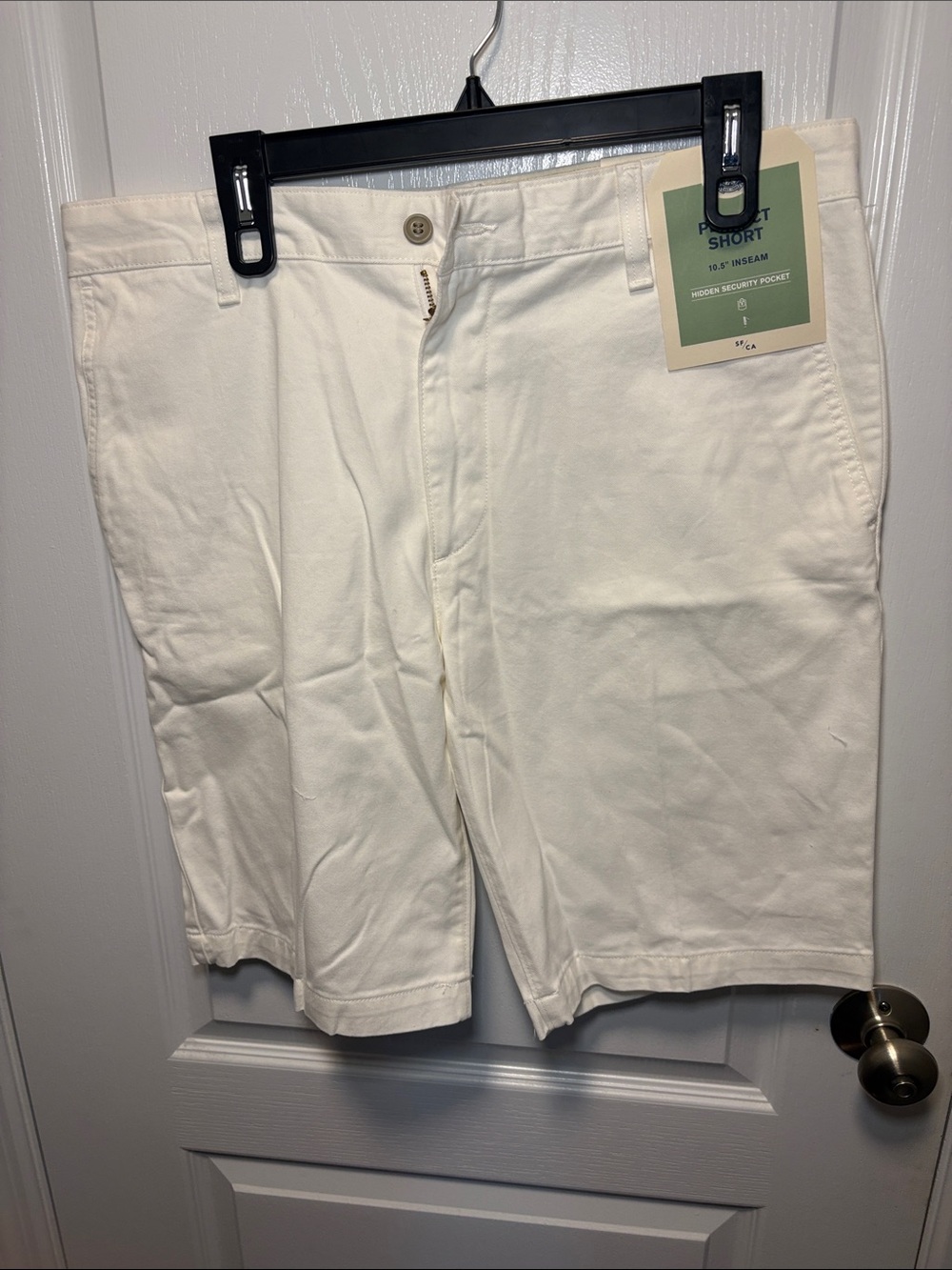 Dockers Cream Flat-Front Men's Shorts